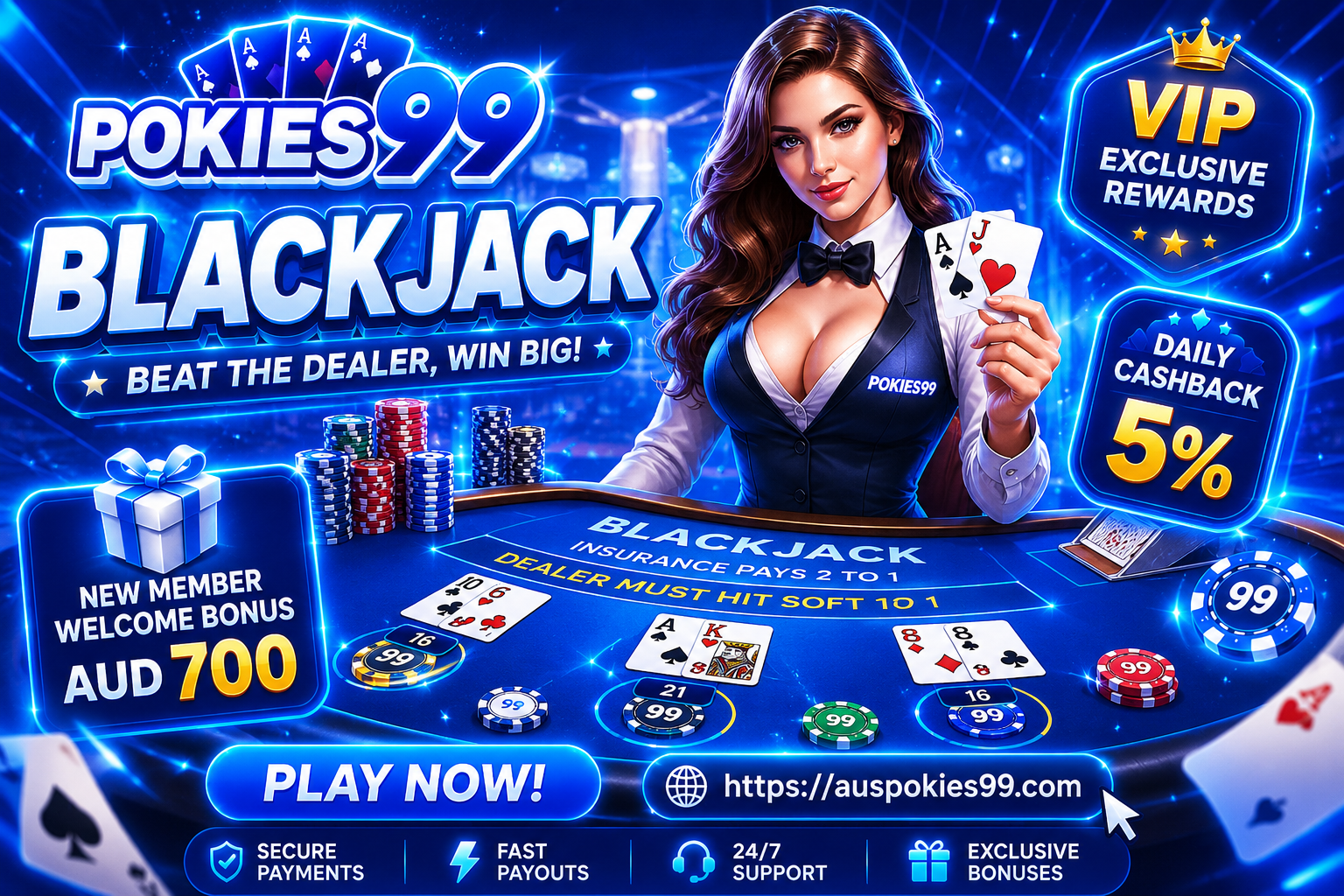 POKIES99 blackjack provider banner